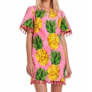 Trina Turk Raine 2 Pineapple Print Dress w/Tassels